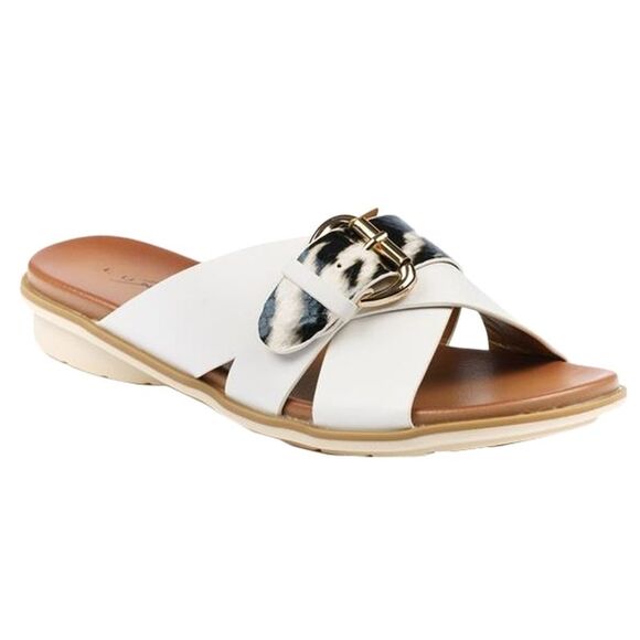 Lunar Shoes - Lunar Womens/Ladies Reese Sandals / White